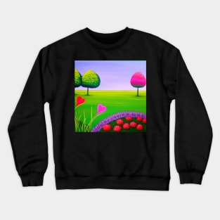 Valentine Wall Art - Our hearts growing side by side - Unique Valentine Fantasy Planet Landsape - Photo print, canvas, artboard print, Canvas Print and T shirt Crewneck Sweatshirt